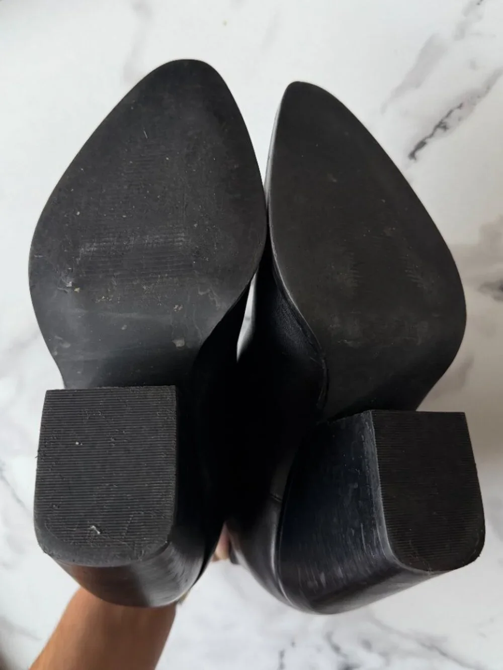Nordstrom BP Lex Black Leather Ankle Booties Size 8